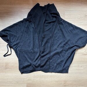 Lululemon Athletica Dark Gray/Black Knit Cardigan